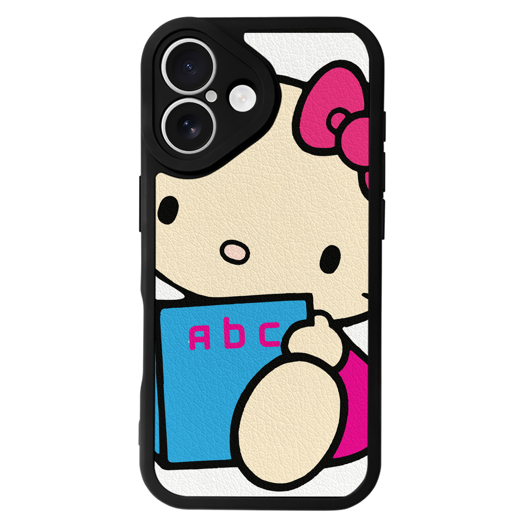 （画像用） Hello Kitty ハローキティ 【iPhone 16シリーズ対応】シリコンスマホケース（レザー調） 材質：シリコン